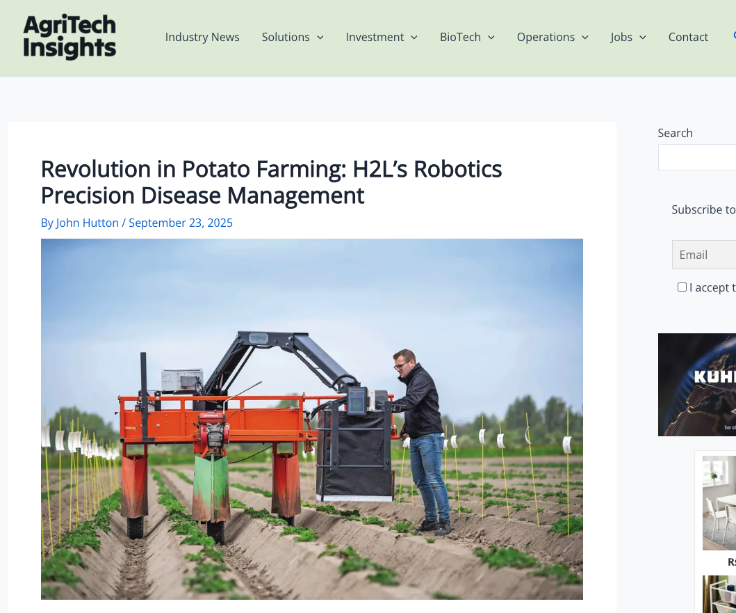 AgriTech Insights H2L article